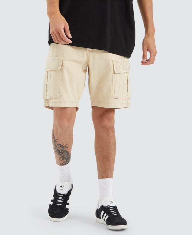 Nena & Pasadena Colby Cargo Shorts - Bone NEUTRAL