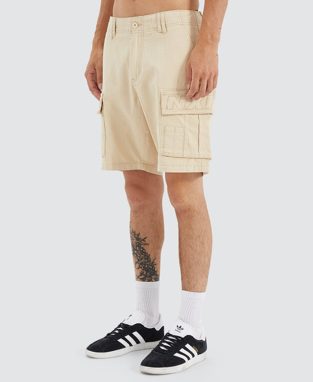 Nena & Pasadena Colby Cargo Shorts - Bone NEUTRAL