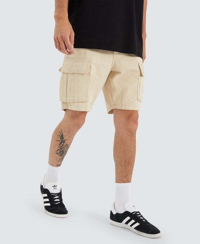 Nena & Pasadena Colby Cargo Shorts - Bone NEUTRAL