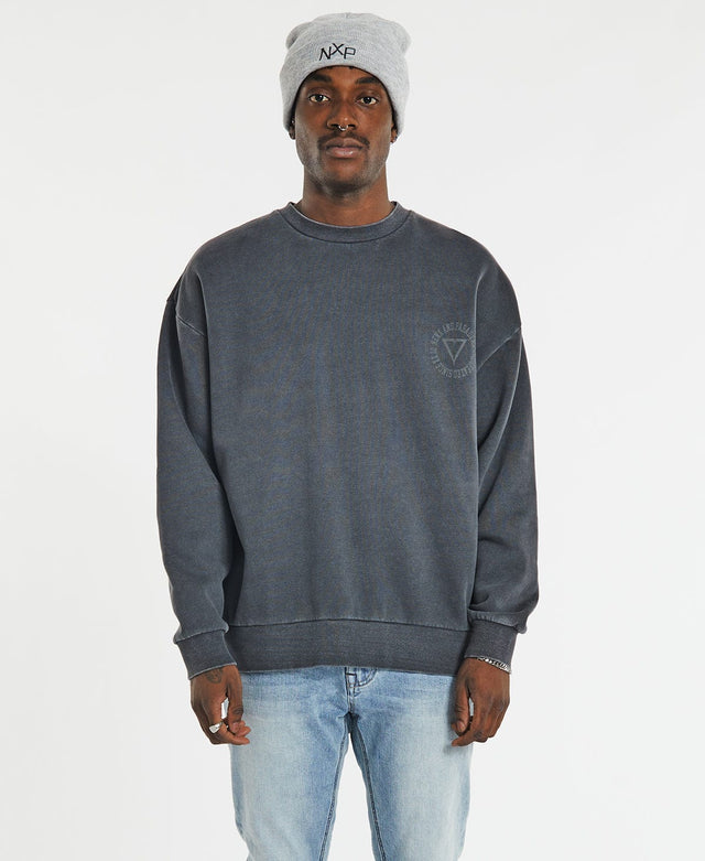 Nena & Pasadena Frequency Relaxed Sweater - Pigment Asphalt GREY