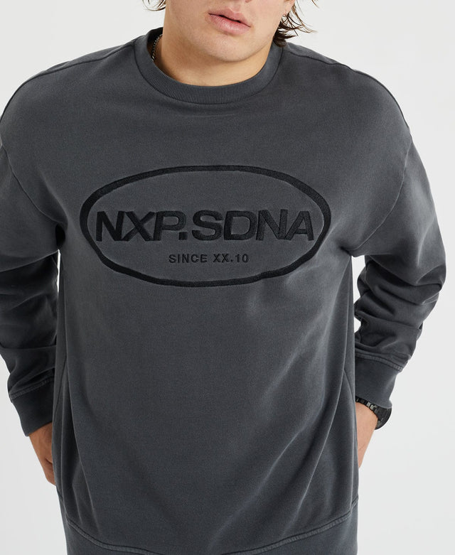 Nena & Pasadena Gravity Heavy Relaxed Sweater - Pigment Asphalt GREY