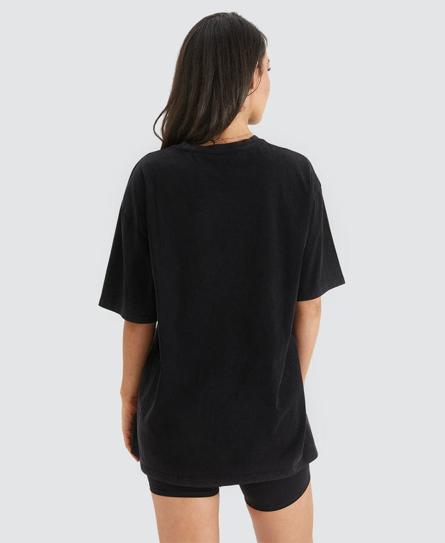 Nena & Pasadena Green Bay Box Fit Scoop T-Shirt Mineral Black