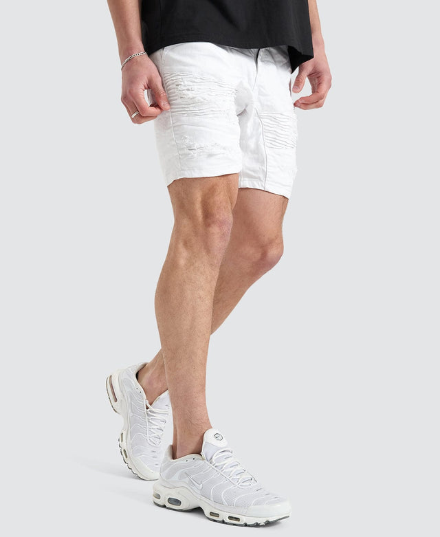 Nena & Pasadena Hellcat Denim Short - White