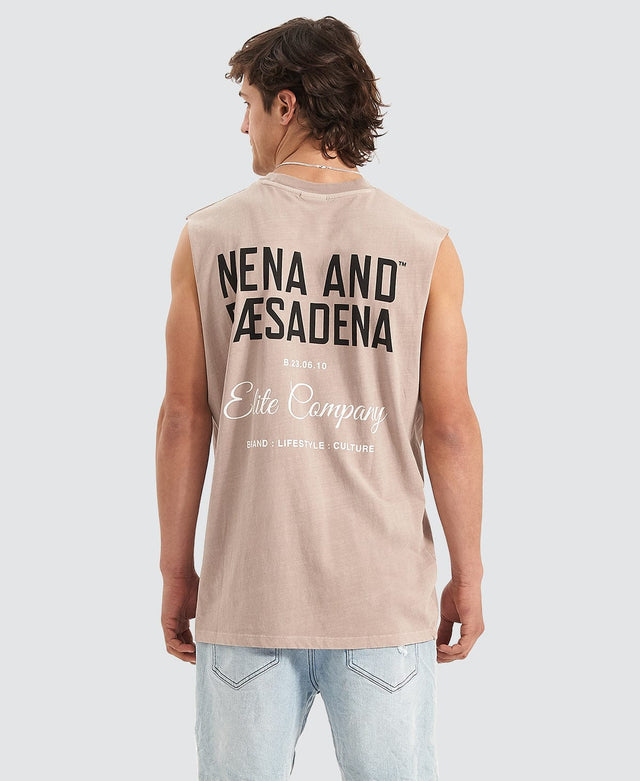 Nena & Pasadena Hesitation Relaxed Muscle Tee Pigment Etherea Grey