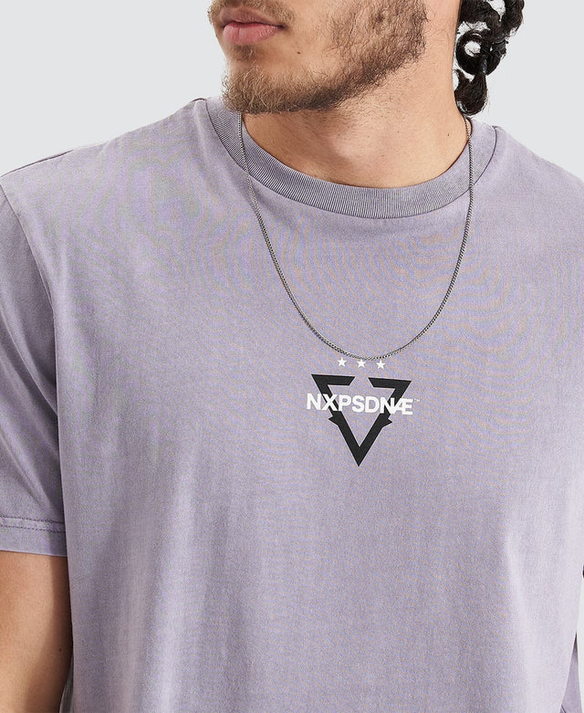 Nena & Pasadena Hunter Dual Curved Tee - Pigment Purple Ash PURPLE