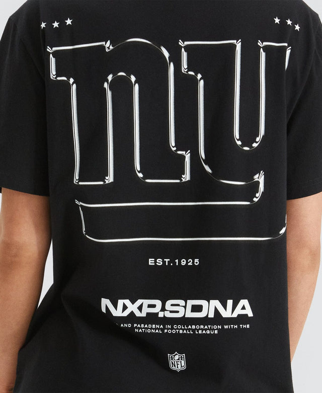 Nena & Pasadena New York Giants Cape Back T-Shirt Jet Black