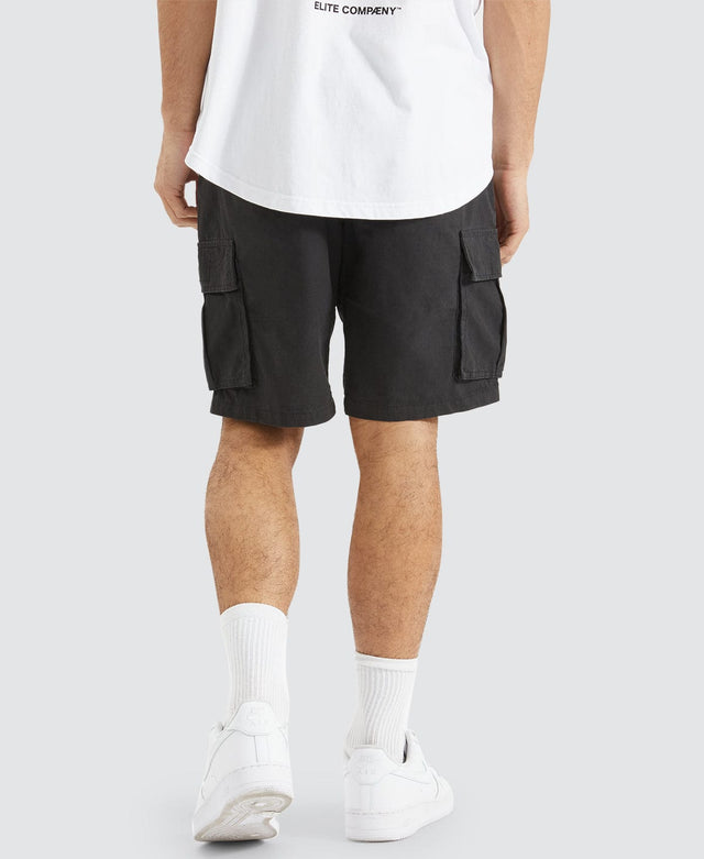 model wears Operations Ripstop Cargo Shorts Black Shorts Black - image 6