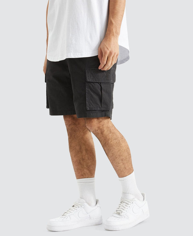 model wears Operations Ripstop Cargo Shorts Black Shorts Black - image 7