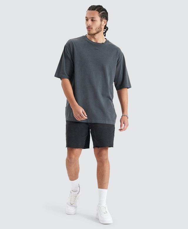 Nena & Pasadena Origin Story Heavy Oversized Tee - Pigment Asphalt GREY