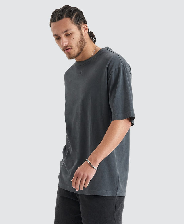 Nena & Pasadena Origin Story Heavy Oversized Tee - Pigment Asphalt GREY