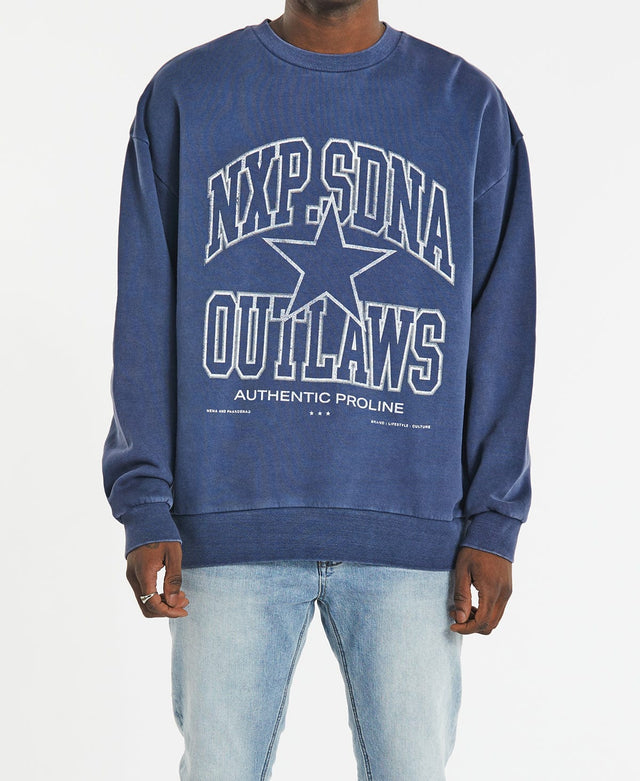 Nena & Pasadena Outlaws Relaxed Jumper Pigment Insignia Blue