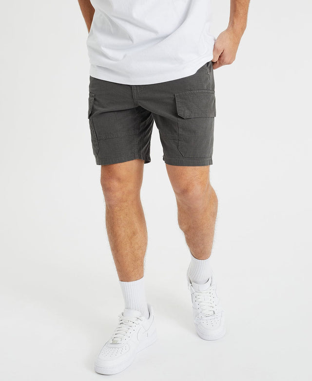 Nena & Pasadena Overland Cargo Short - Charcoal GREY