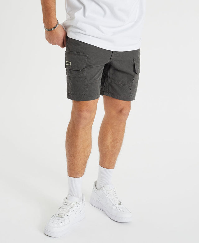 Nena & Pasadena Overland Cargo Short - Charcoal GREY