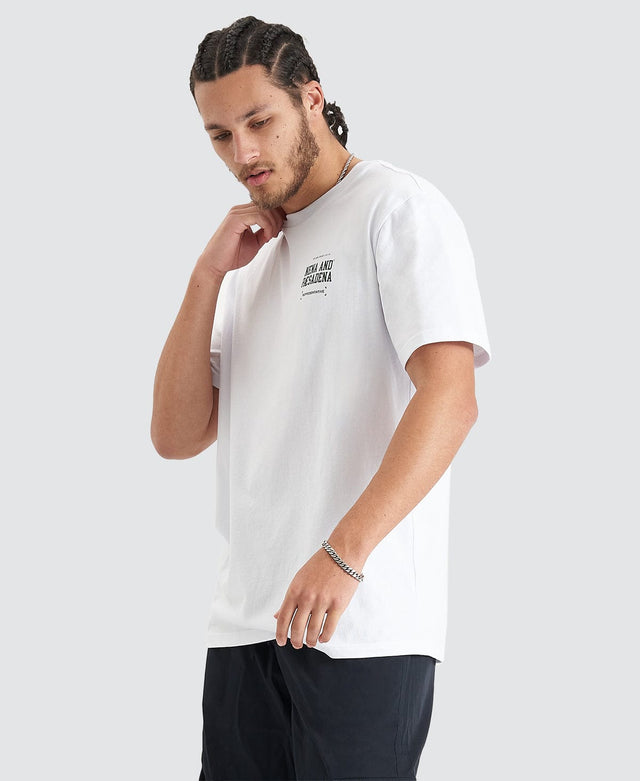 Nena & Pasadena Overview Relaxed Tee - Optical White WHITE