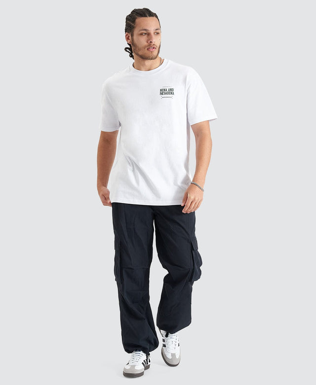 Nena & Pasadena Overview Relaxed Tee - Optical White WHITE