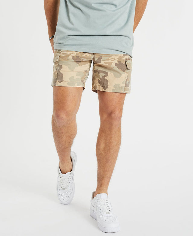 model wears Rampage Cargo Shorts Camo Shorts Camo - image 1