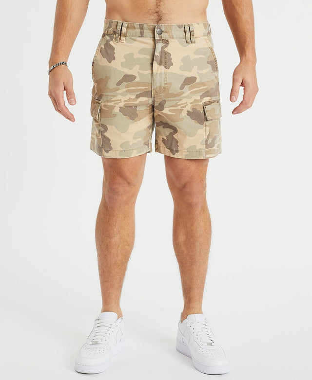model wears Rampage Cargo Shorts Camo Shorts Camo - image 4