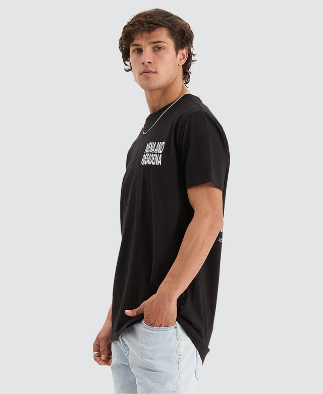 Nena & Pasadena Redeemer Scoop Back T-Shirt Jet Black