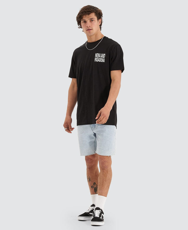 Nena & Pasadena Redeemer Scoop Back T-Shirt Jet Black