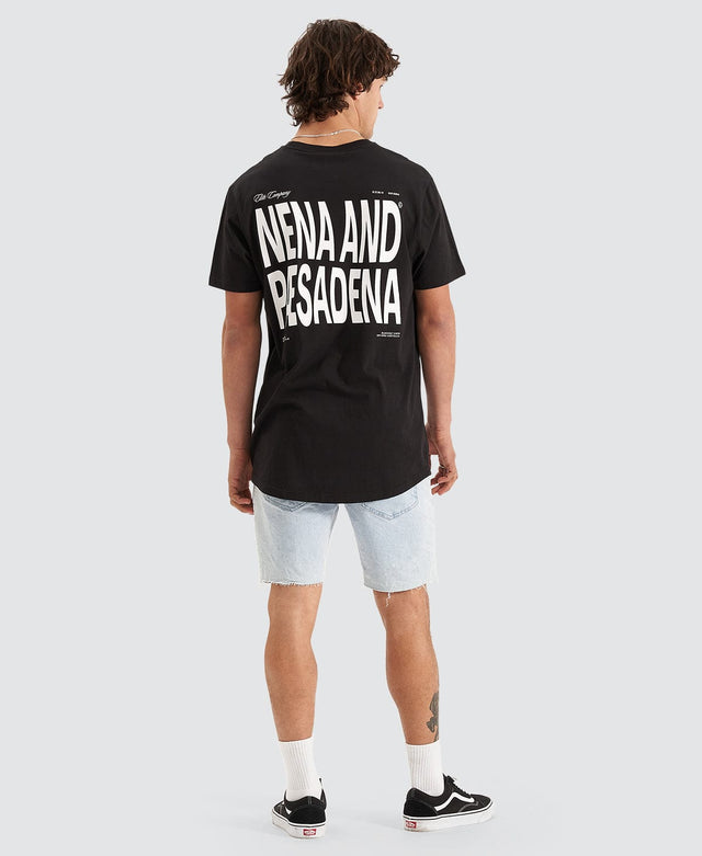 Nena & Pasadena Redeemer Scoop Back T-Shirt Jet Black