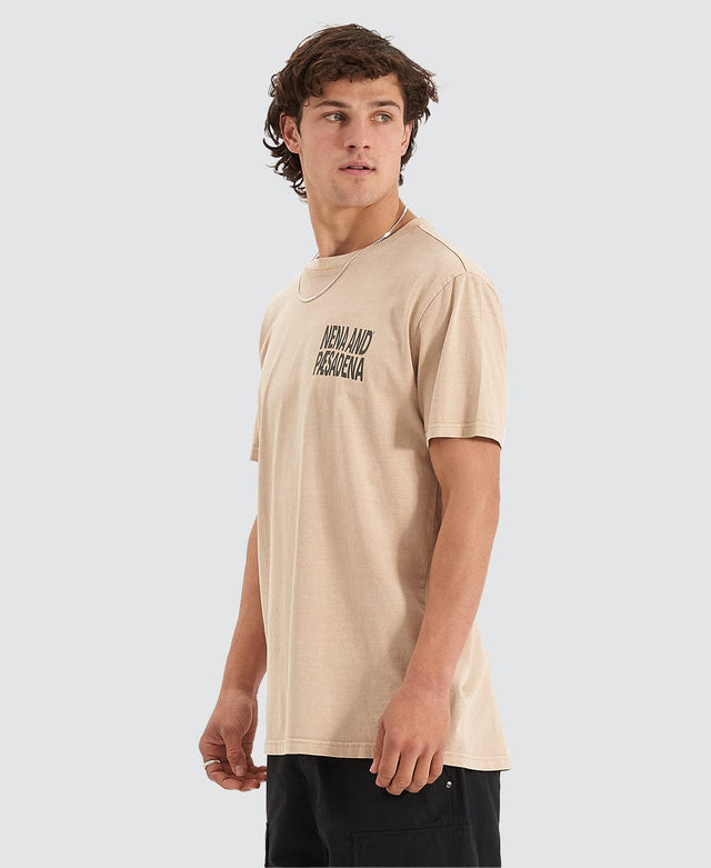 Nena & Pasadena Redeemer Scoop Back T-Shirt Pigment Oxford Tan