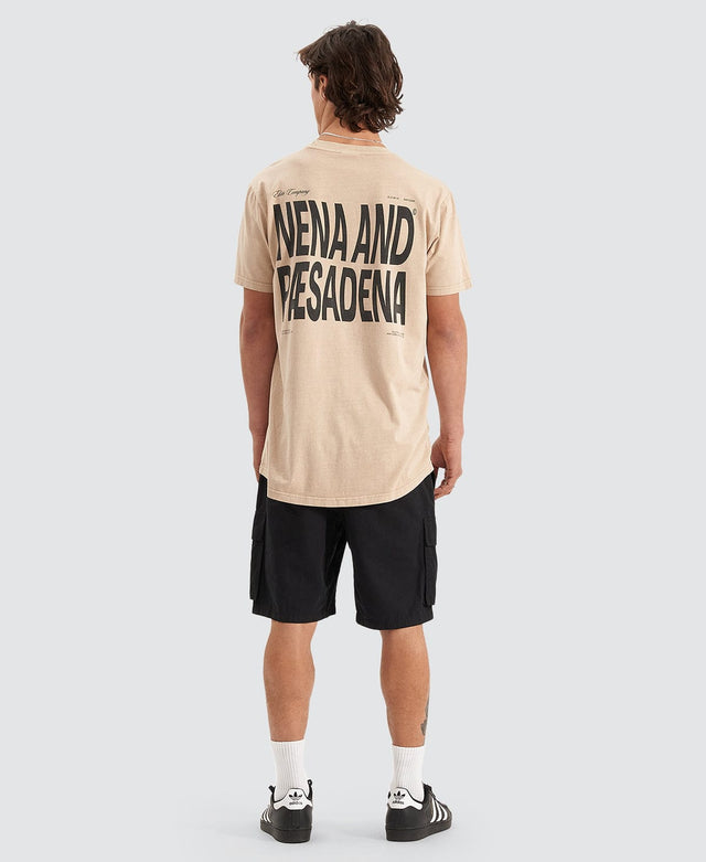 Nena & Pasadena Redeemer Scoop Back T-Shirt Pigment Oxford Tan