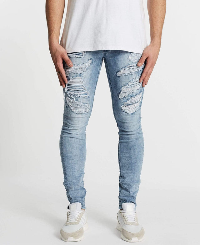 Nena & Pasadena Shredder Skinny Jean Washington Blue