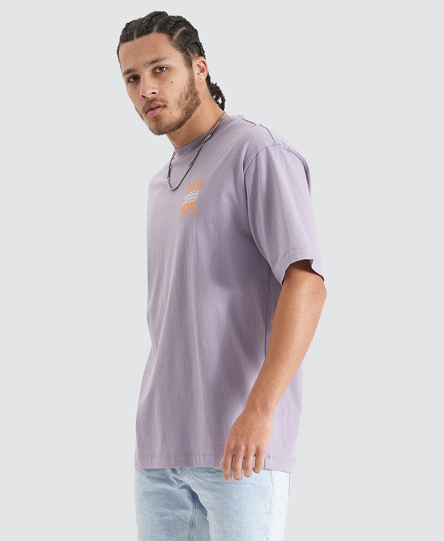 Nena & Pasadena Thunder Heavy Oversized Tee - Purple Ash PURPLE