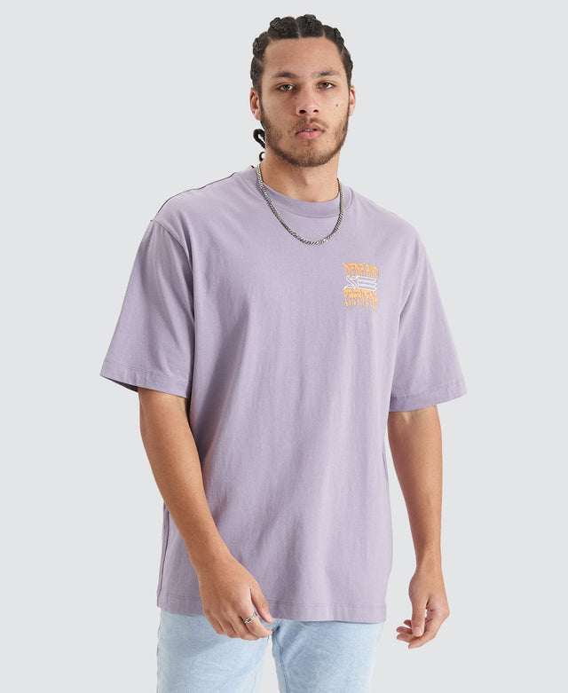 Nena & Pasadena Thunder Heavy Oversized Tee - Purple Ash PURPLE