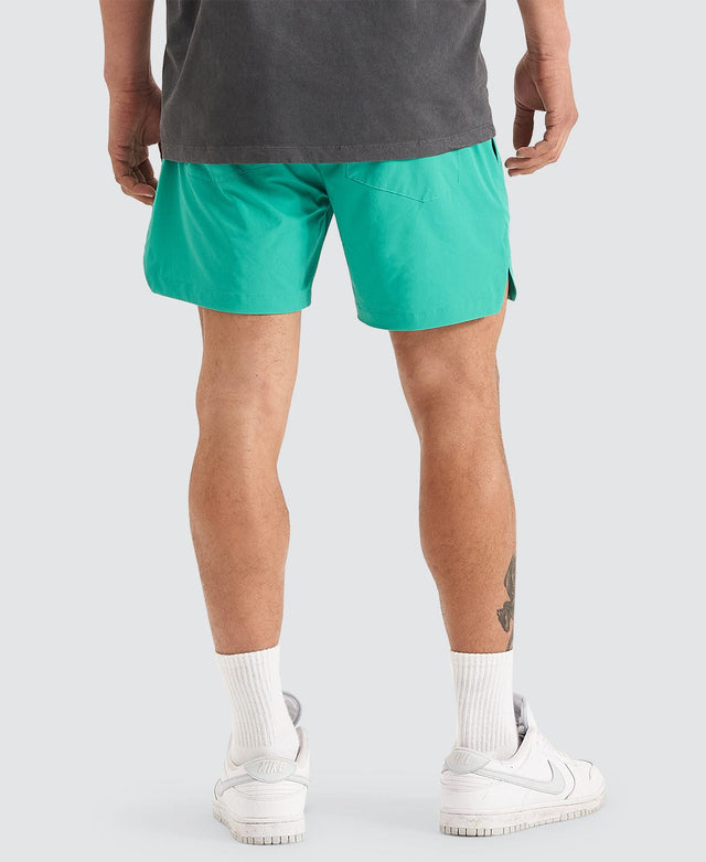 Nena & Pasadena Trigger Elastic Waist Shorts Mint Green