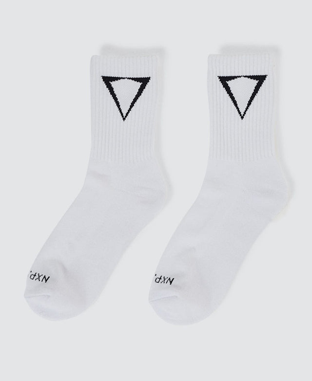 Nena & Pasadena Triple 2-Pack Crew Socks White