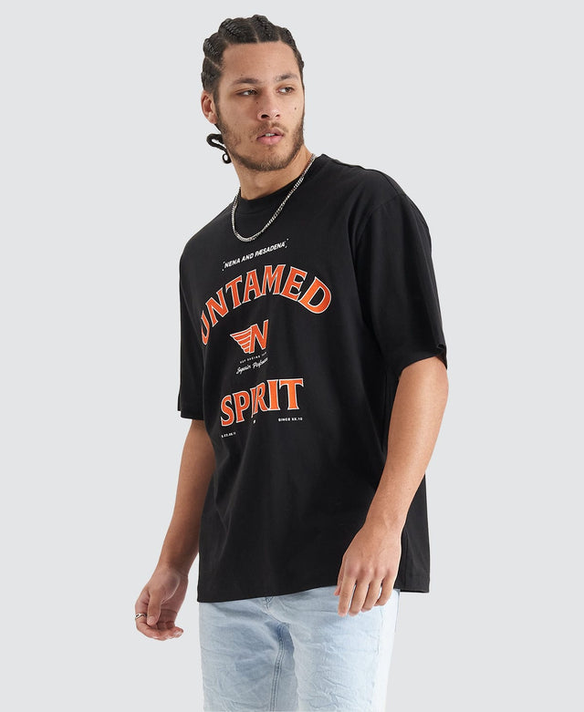Nena & Pasadena Untamed Heavy Oversized Tee - Jet Black BLACK