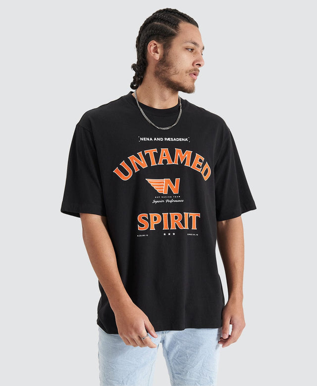Nena & Pasadena Untamed Heavy Oversized Tee - Jet Black BLACK