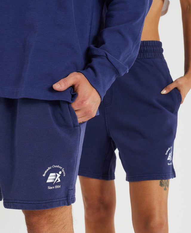 model wears Academy Track Shorts Pigment Patriot Blue Shorts Blue - image 2