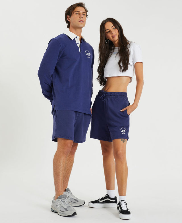 model wears Academy Track Shorts Pigment Patriot Blue Shorts Blue - image 4