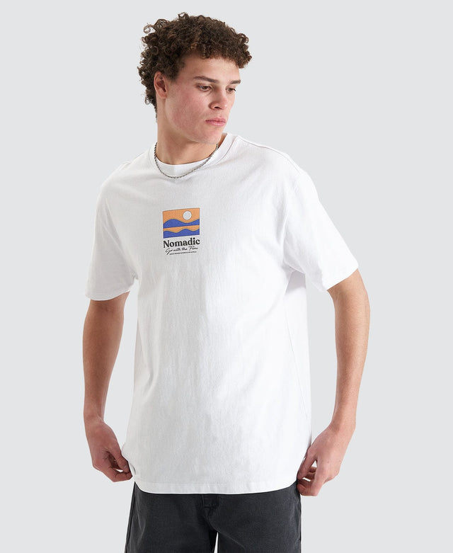 Nomadic Arrivals Relaxed Tee - Optical White WHITE