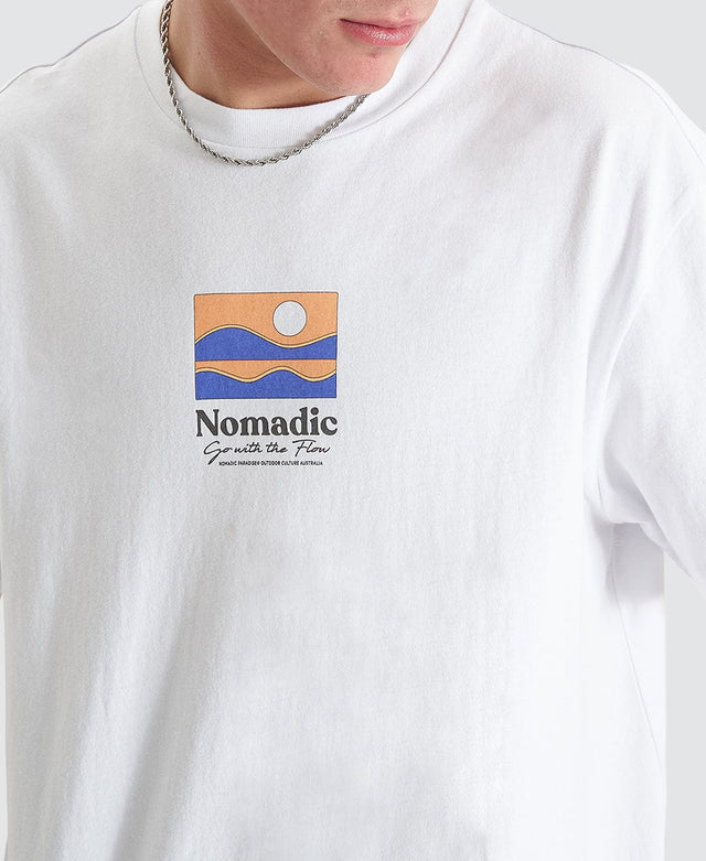 Nomadic Arrivals Relaxed Tee - Optical White WHITE