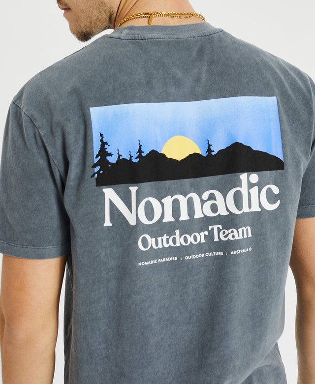 Nomadic Atlantic Relaxed Tee - Pigment Castlerock GREY