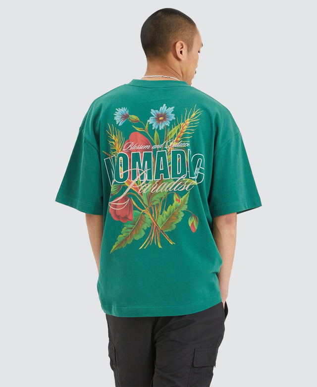 Nomadic Blossom Heavy Street T-Shirt Garden Green