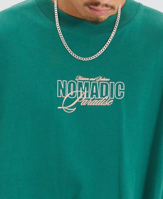 Nomadic Blossom Heavy Street T-Shirt Garden Green