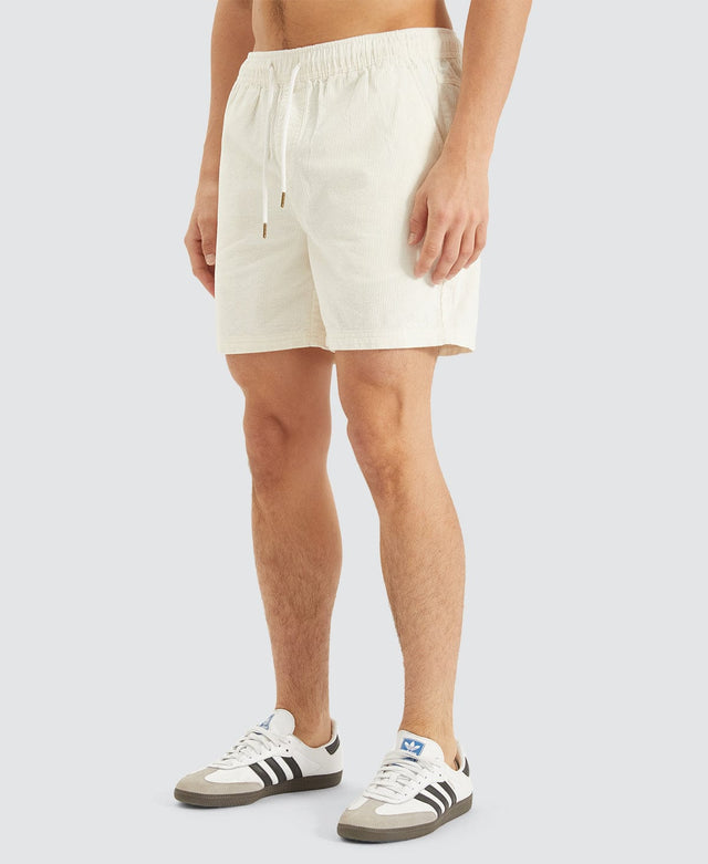 Nomadic Bonfire Cord Elasticated Shorts Oatmeal