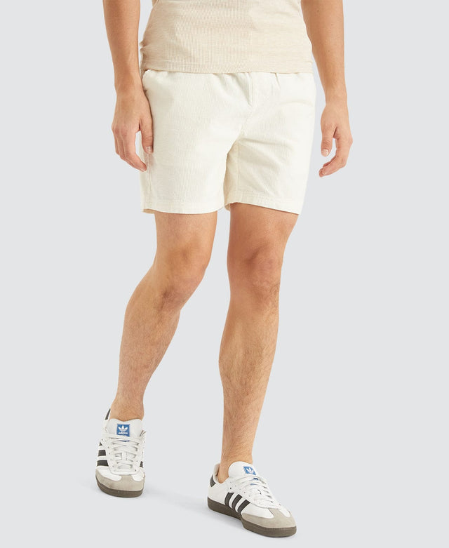 Nomadic Bonfire Cord Elasticated Shorts Oatmeal