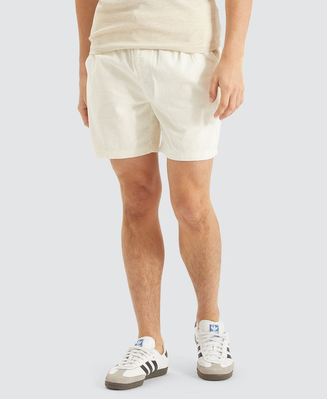 Nomadic Bonfire Cord Elasticated Shorts Oatmeal