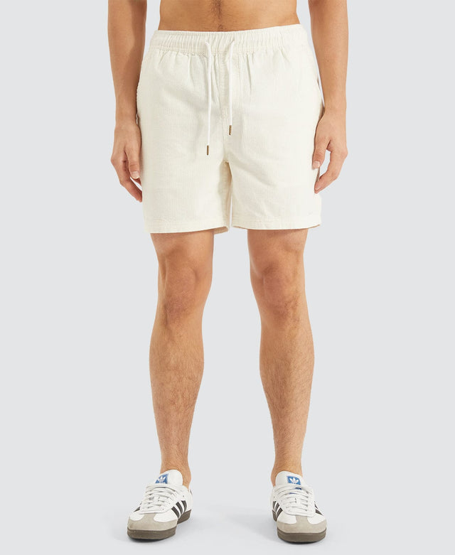 Nomadic Bonfire Cord Elasticated Shorts Oatmeal