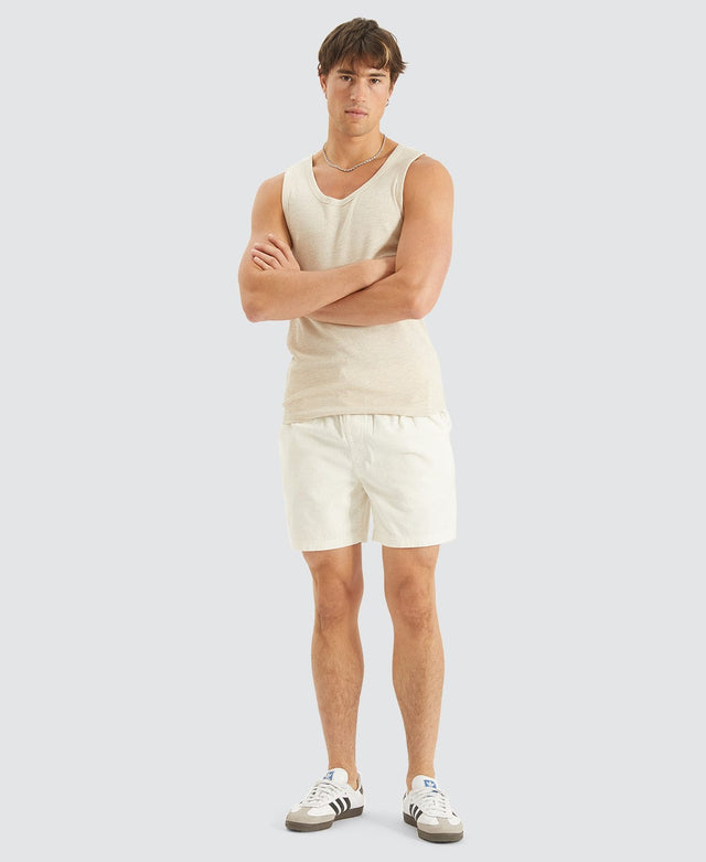 Nomadic Bonfire Cord Elasticated Shorts Oatmeal