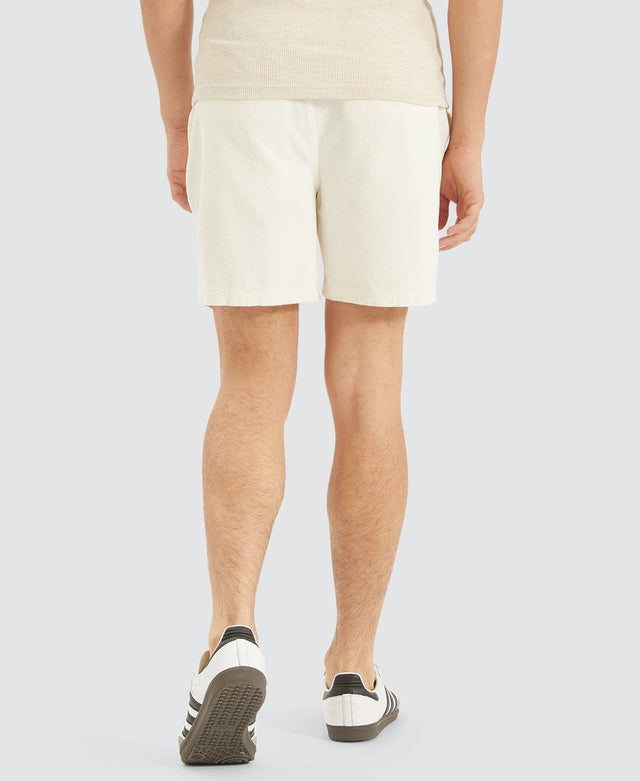 Nomadic Bonfire Cord Elasticated Shorts Oatmeal