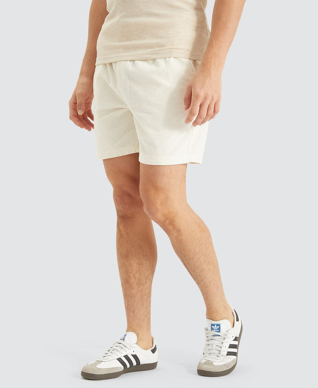 Nomadic Bonfire Cord Elasticated Shorts Oatmeal