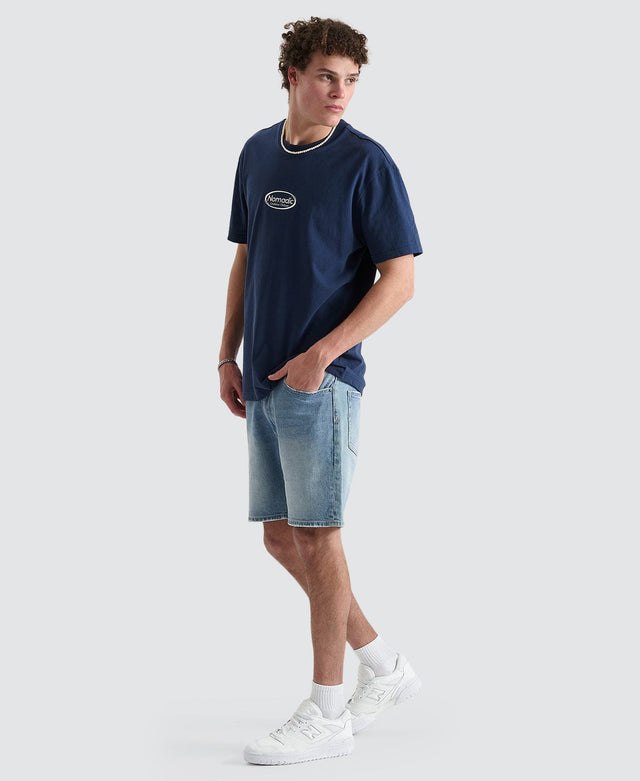 model wears Capri Relaxed Tee Pageant Blue T-Shirts Blue - image 3