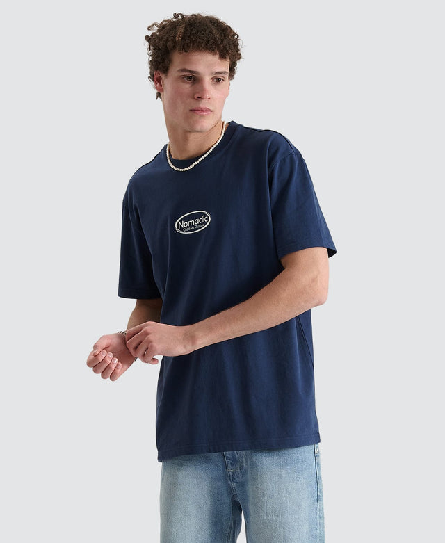 model wears Capri Relaxed Tee Pageant Blue T-Shirts Blue - image 1