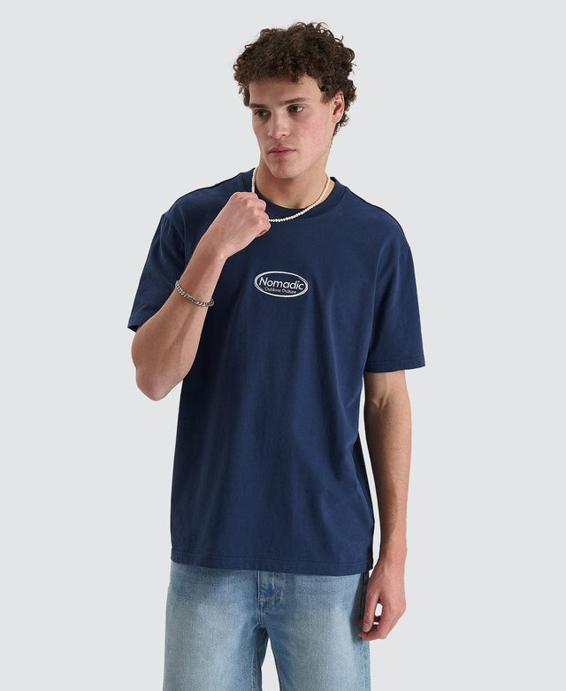 model wears Capri Relaxed Tee Pageant Blue T-Shirts Blue - image 5